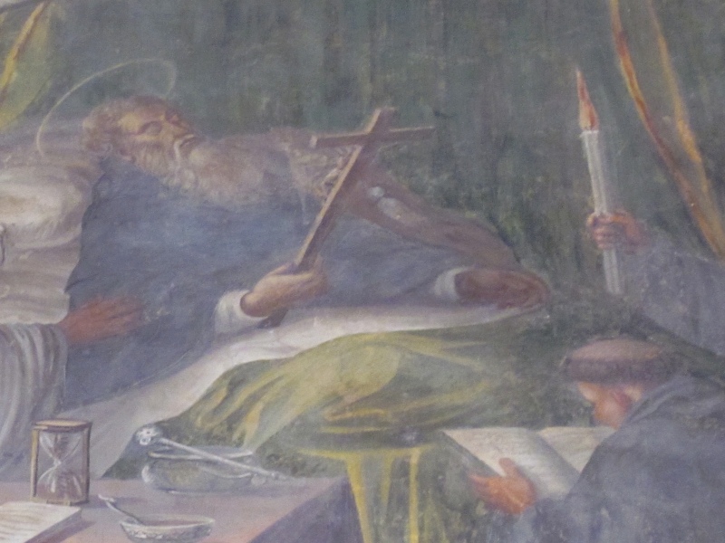 Morte di Agostino. lunetta nel chiostro del convento agostiniano di Cortona