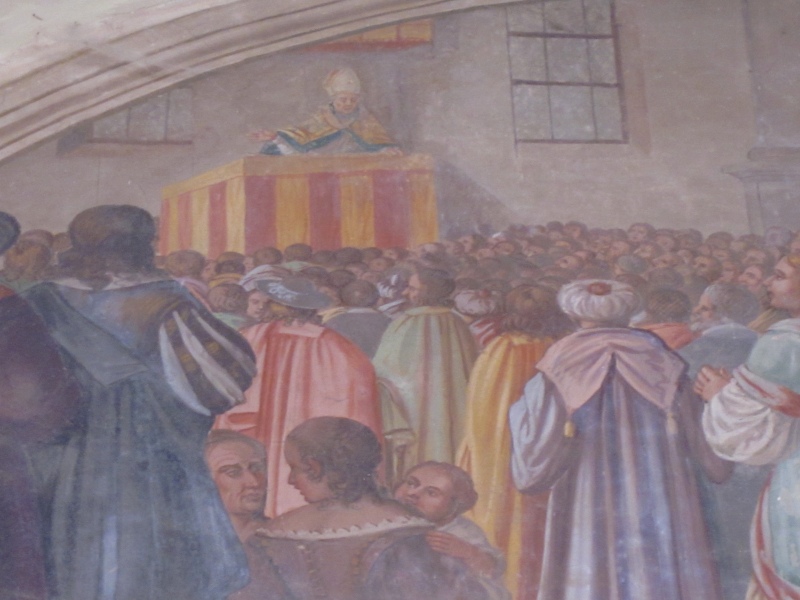 Ordinazione sacerdotale di Agostino nel chiostro del convento agostiniano di Cortona