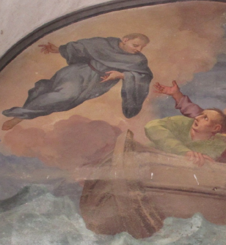 Giovanni da San Facondo appare in cielo a salva dei marinai da un naufragio