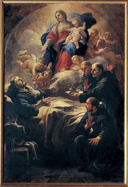 San Nicola da Tolentino e il miracolo delle pernici di Luca Giordano