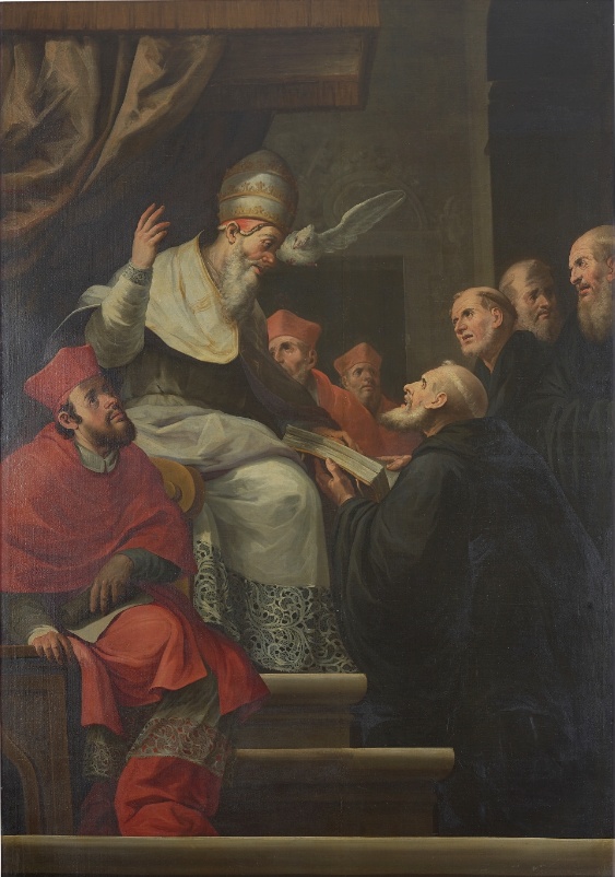 Alessandro IV consegna la Bolla di Unione dell'Ordine degli Eremitani di sant'Agostino