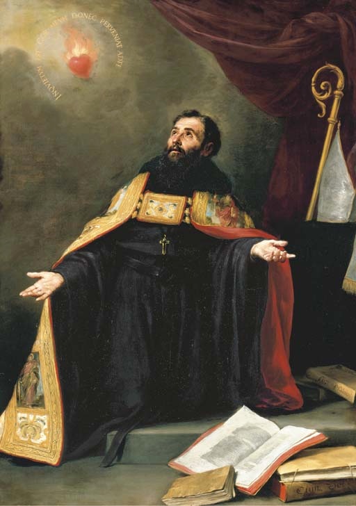 Agostino confida a Dio la sua inquietudine di Bartolom Murillo a Siviglia