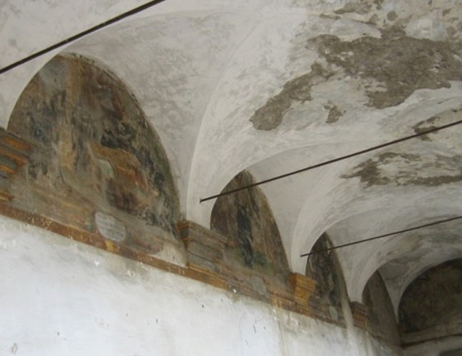 Lunette affrescate nel chiostro del convento agostiniano a Narni