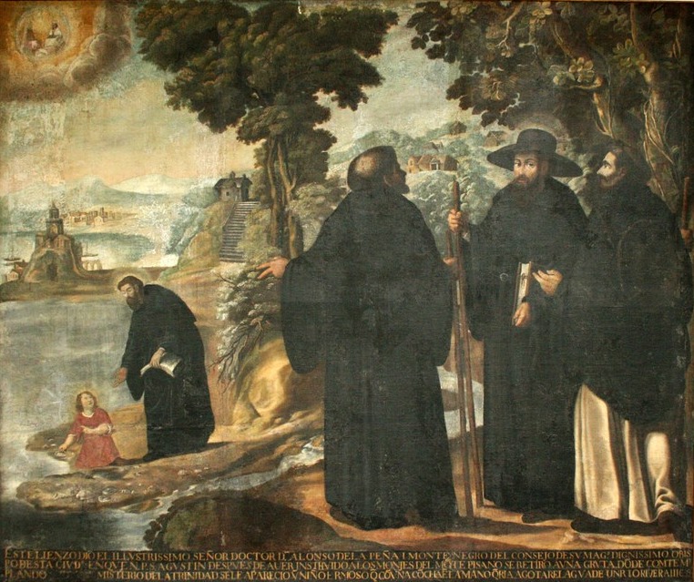 Agostino visita gli eremiti del monte Pisano, opera di Miguel de Santiago nel convento agostiniano di Quito