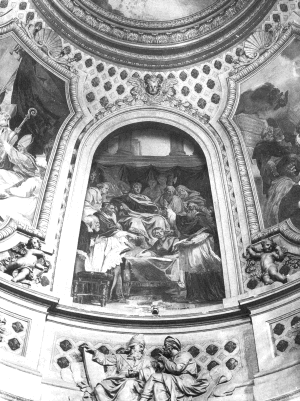 La Conferenza di Cartagine, dipinto di Louis de Boullogne nella chiesa des Invalides a Parigi