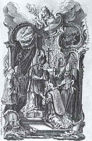 Agostino consacrato vescovo, da una Stampa dei fratelli Klauber