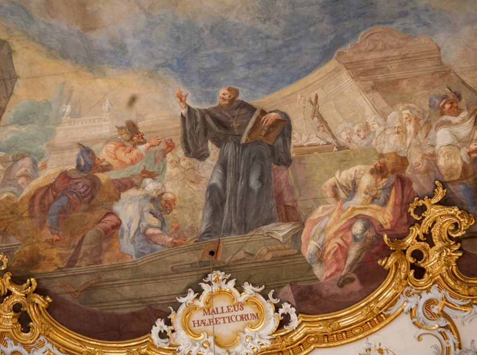 Agostino malleus haereticorum: affresco di Enderle nella chiesa agostiniana di Magonza