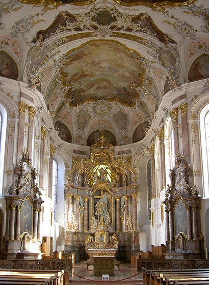 L'interno della chiesa agostiniana di Magonza