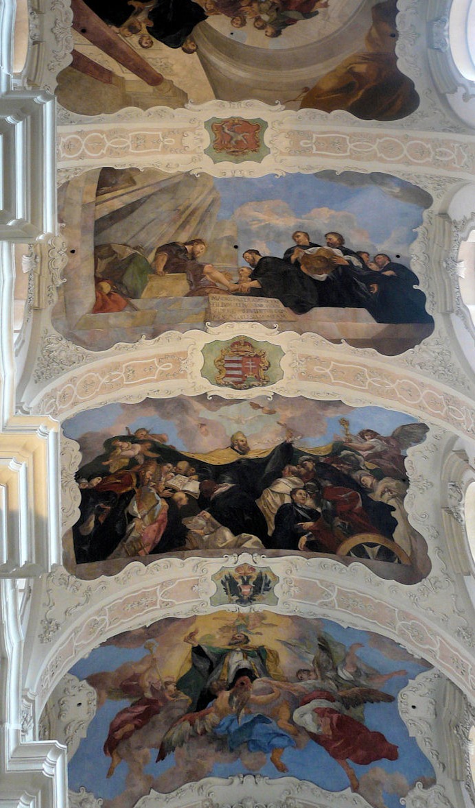 Gli affreschi di Reiner sul soffitto barocco della chiesa dei santi Tommaso ed Agostino a Praga