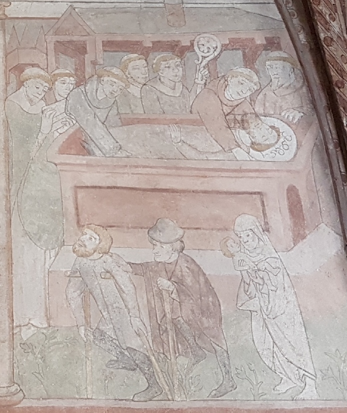 I pellegrini affluiscono alla sua tomba di Pavia