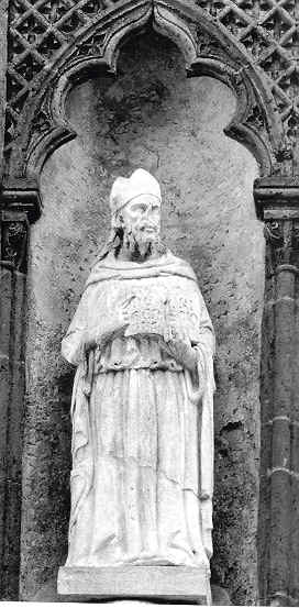 Agostino Vescovo, statua sulla facciata della chiesa agostiniana di san Marco a Milano