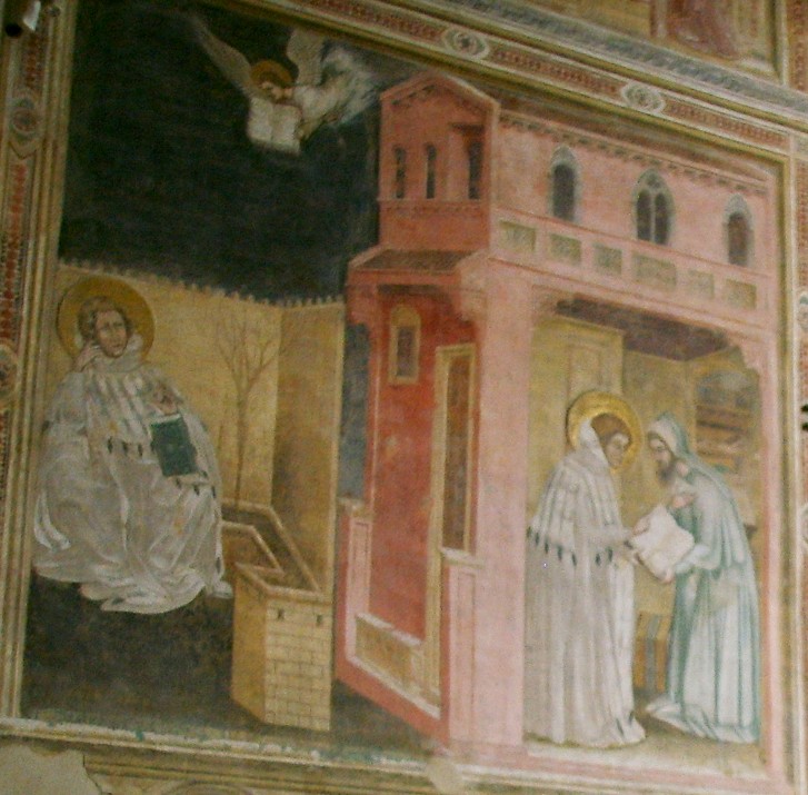 La scena del giardino, affresco nella chiesa di sant'Agostino dei Frati Eremitani a Padova