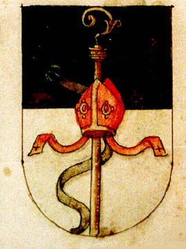 Arma vescovile, stemma agostiniano modenese nel 1605