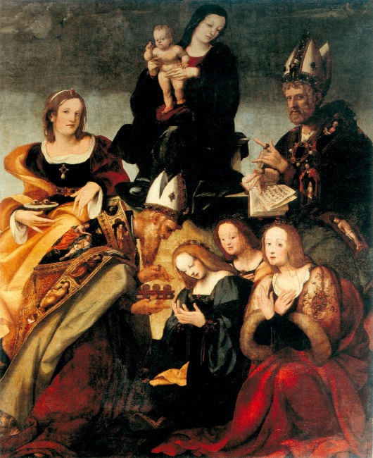 Madonna con il Bambino e i Santi Lucia, Nicola di Bari e Agostino