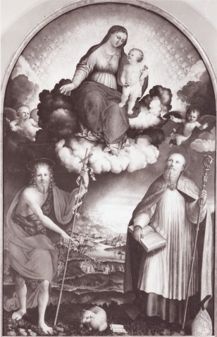 Madonna con Bambino in gloria tra san Giovanni Battista e sant'Agostino