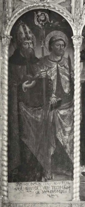 Trittico di san Tommaso d'Aquino: i santi Agostino e Bartolomeo