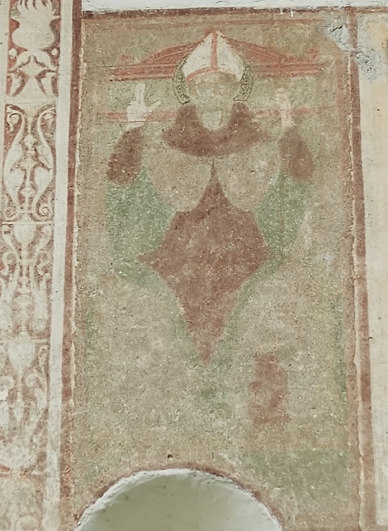 Sant'Agostino in un affresco di Cristoforo Secondo Baschenis a Pegaia