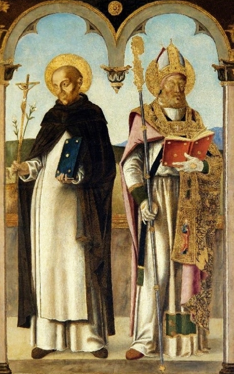 Sant'Agostino vescovo e Dottore della Chiesa con san Domenico