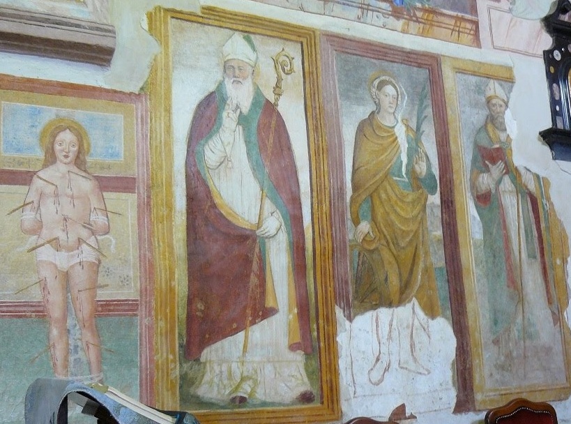 San Sebastiano, sant'Ambrogio, santa Caterina d'Alessandria e sant'Agostino
