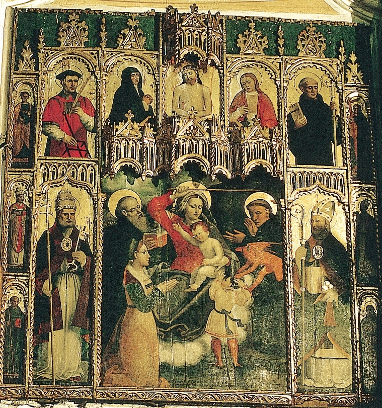 Agostino, san Nicola e la Madonna del Soccorso con santi