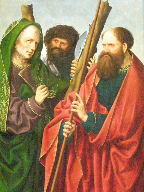 Gli apostoli Bartolomeo, Andrea e Tommaso