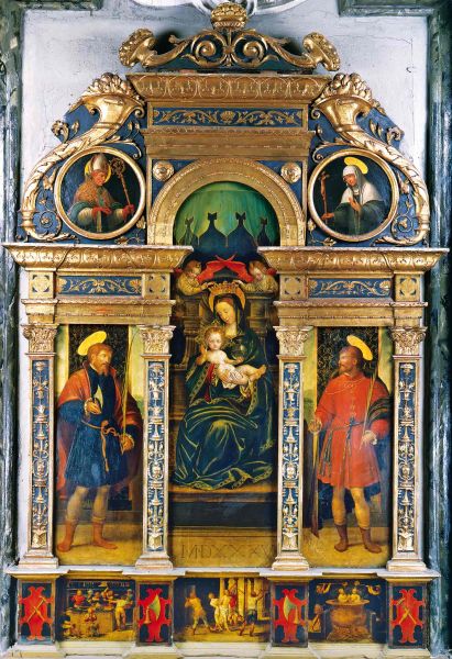 Madonna della Mercede con i santi Crispino, Crispiniano, Agostino e Monica