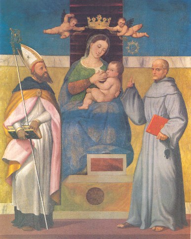Madonna con il Bambino e i santi Agostino e Bernardino da Siena