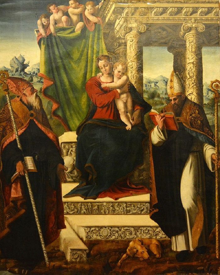 Madonna con il bambino e i santi Agostino e Bernardo