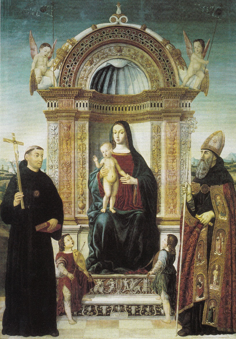 Madonna con Bambino, Agostino e san Nicola da Tolentino
