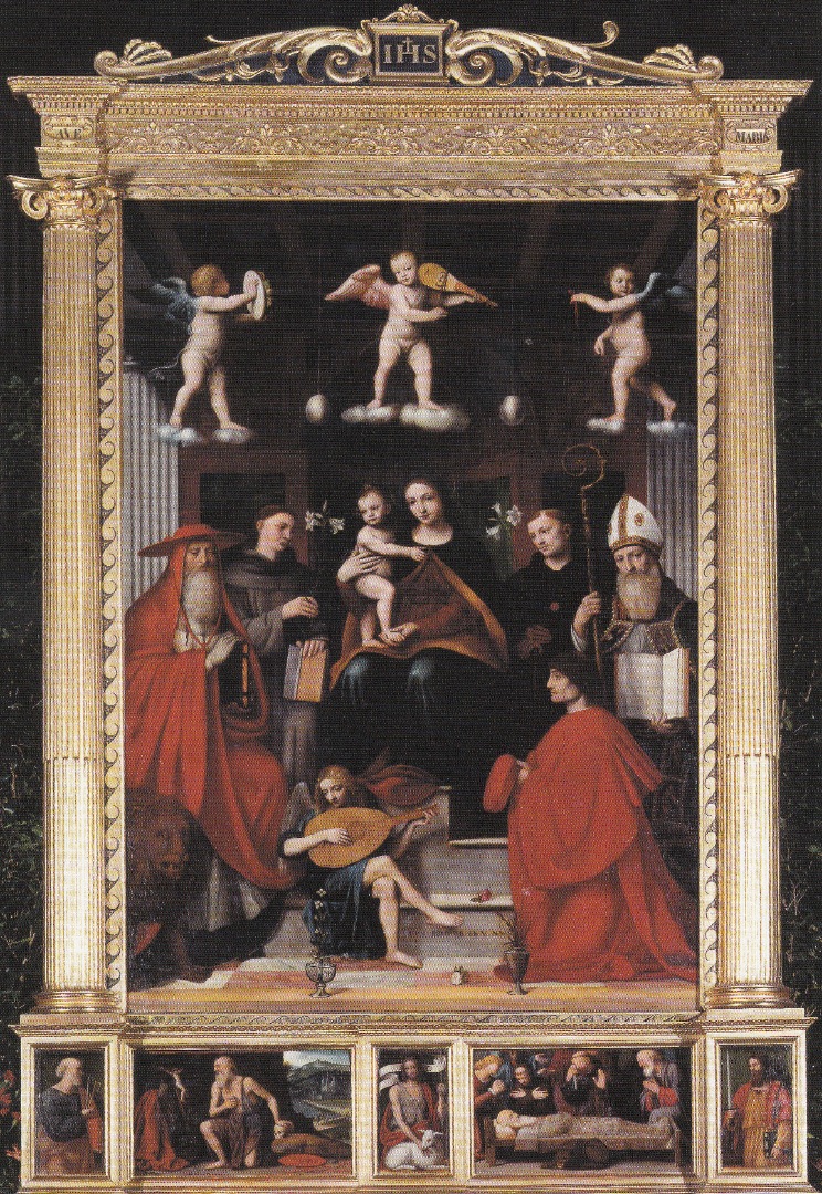 Madonna in trono con Agostino e santi di Bernardino Luini