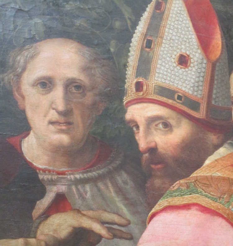 L'autoritratto di Marcillat accanto al volto di Agostino