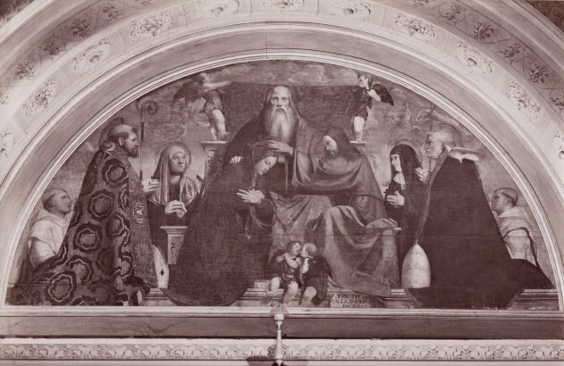 Incoronazione di Maria Vergine con sant'Agostino, santa Silvia, santa Monica, san Gregorio Magno e canonici regolari lateranensi