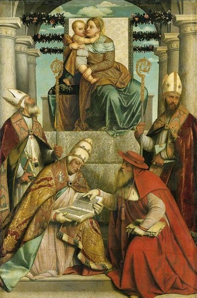 Madonna col Bambino in gloria con i santi Gregorio Magno, Girolamo, Ambrogio e Agostino