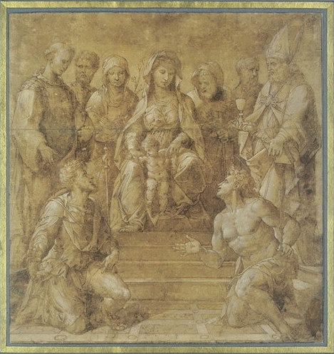 La Vergine in trono con Agostino e otto santi