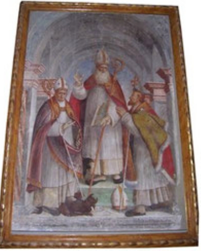 Agostino con i santi Ubaldo e Tommaso Becket