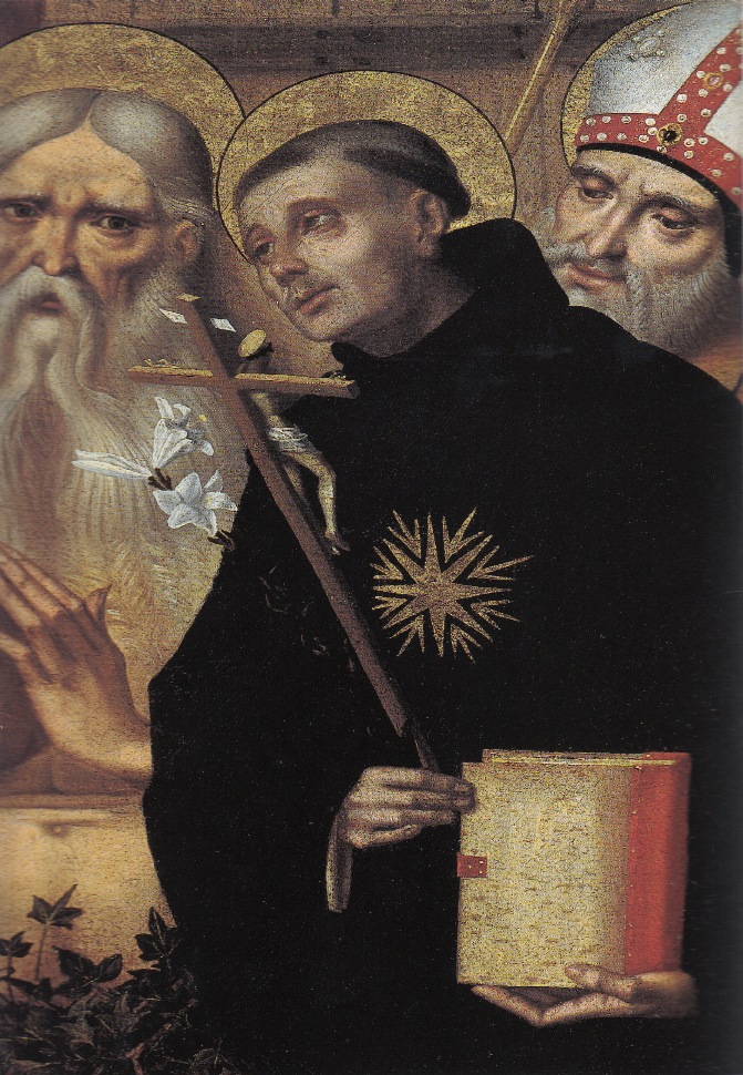 Sant'Agostino vescovo con sant'Onofrio anacoreta e Nicola da Tolentino