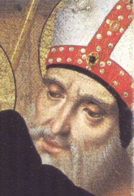Sant'Agostino vescovo con sant'Onofrio anacoreta e Nicola da Tolentino