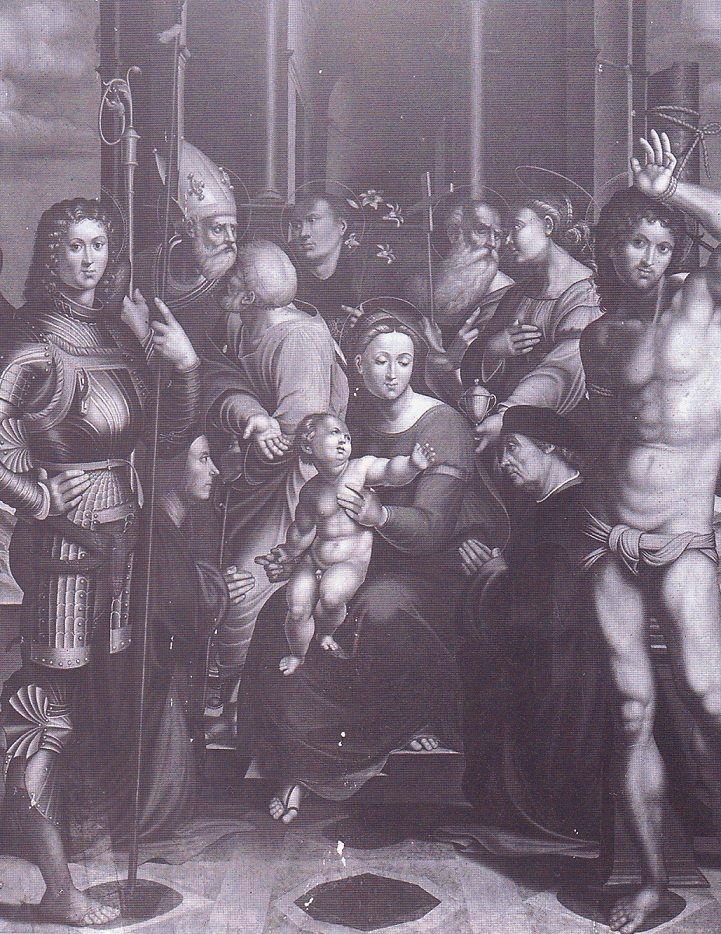 Sacra Famiglia con Agostino, san Nicola da Tolentino e altri santi