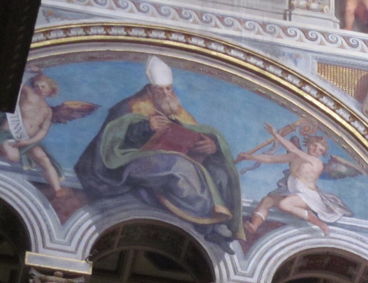 Agostino vescovo e Dottore della Chiesa, affresco nel Duomo di Pisa
