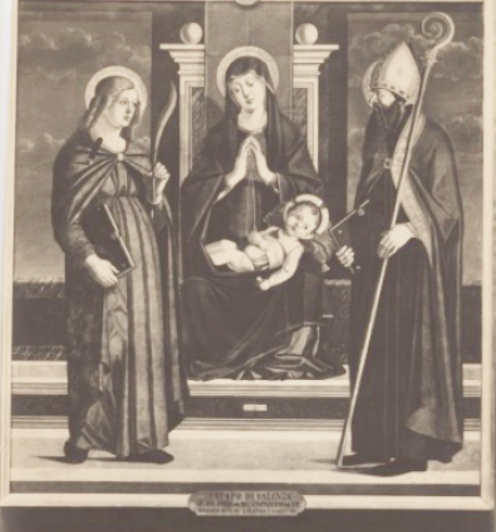 Madonna con Bambino in trono tra santa Giustina e sant'Agostino