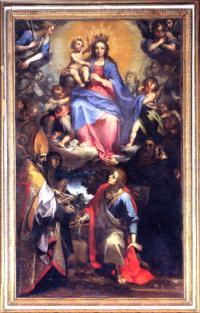 Madonna in Gloria con i SS. Agostino, Monica, Galgano, Antonio Abate, Guglielmo d'Aquitania