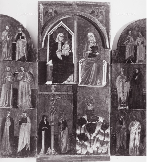 Vergine in trono col Bambino e sant'Anna con Agostino e santi