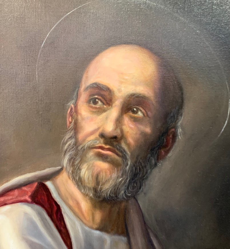 Sant'Agostino: particolare del volto