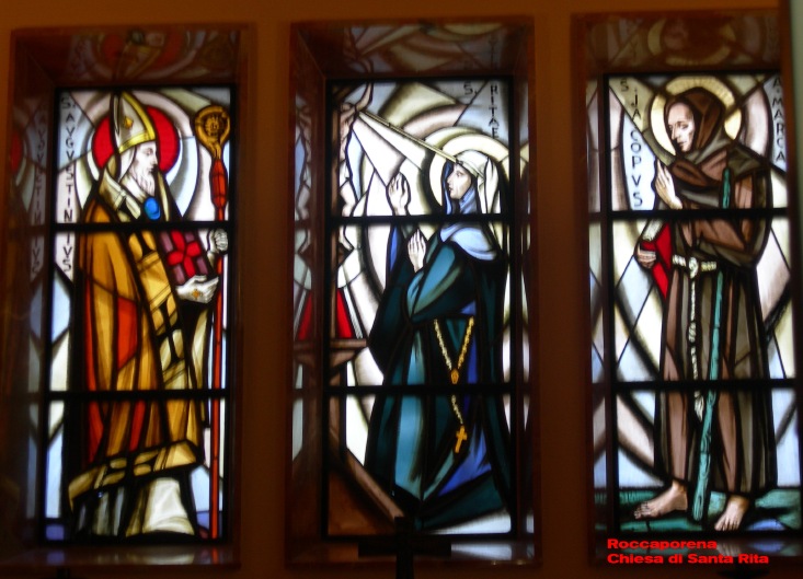 I Santi Agostino, Rita e Giacomo della Marca