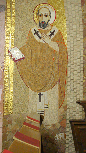 Agostino vescovo di Rupnik nella Cappella di S. Monica nel Collegio Internazionale S. Monica dei Padri Agostiniani in Via S. Uffizio