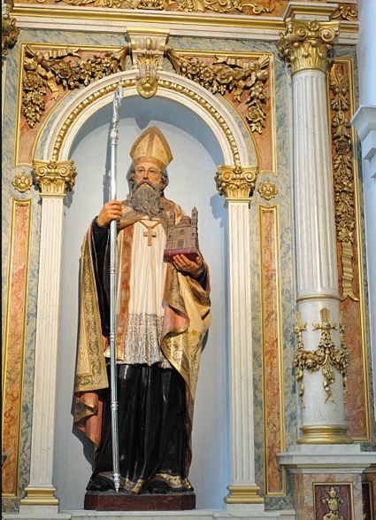 Sant'Agostino vescovo e Dottore della Chiesa: particolare del Retablo