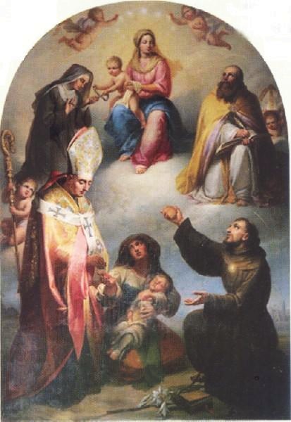 Sant'Agostino, Monica, la Madonna della Cintura con i santi Nicola e Tommaso da Villanova