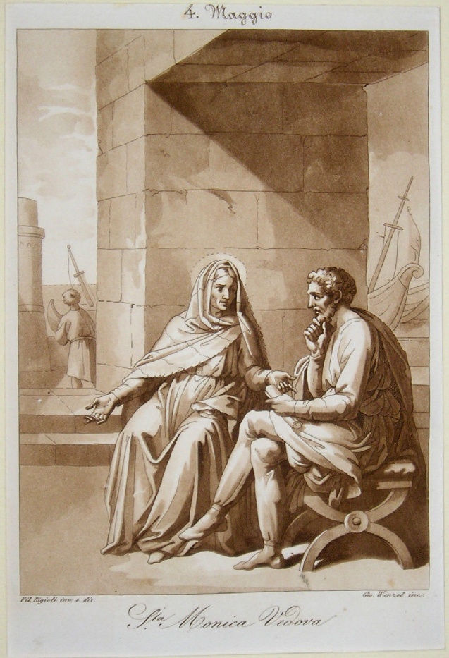 Agostino e Monica raffigurati nell'Estasi di Ostia