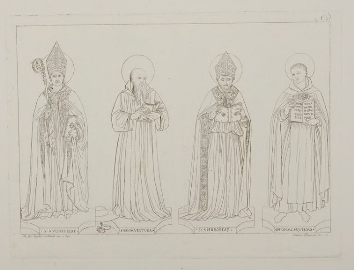 Sant'Agostino con i santi Bonaventura, Ambrogio e Tommaso d'Acquino