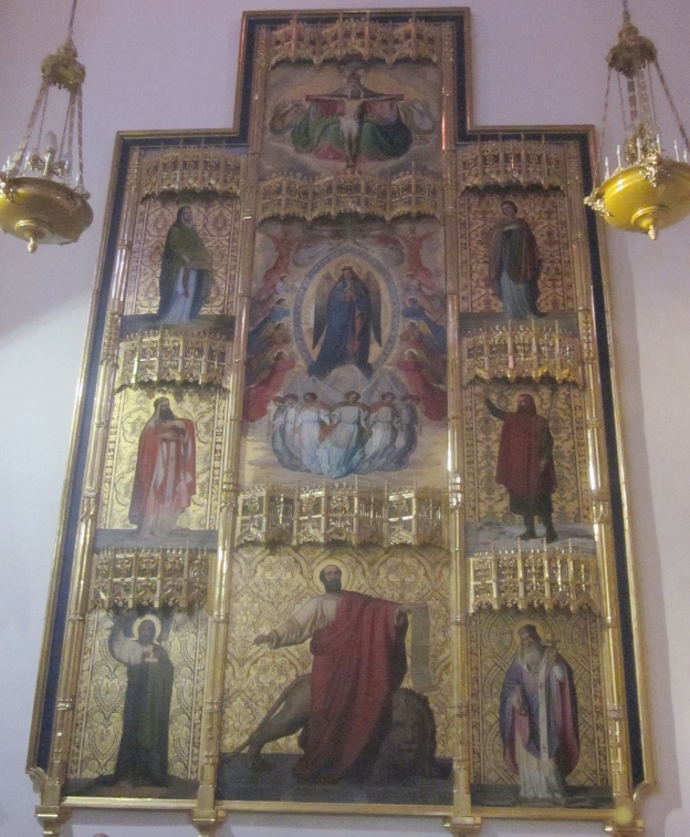 La Vergine Immacolata, la Trinit, Gerolamo, Agostino e altri santi di Jos mendes nella chiesa di san Jeronimo el Real a Madrid
